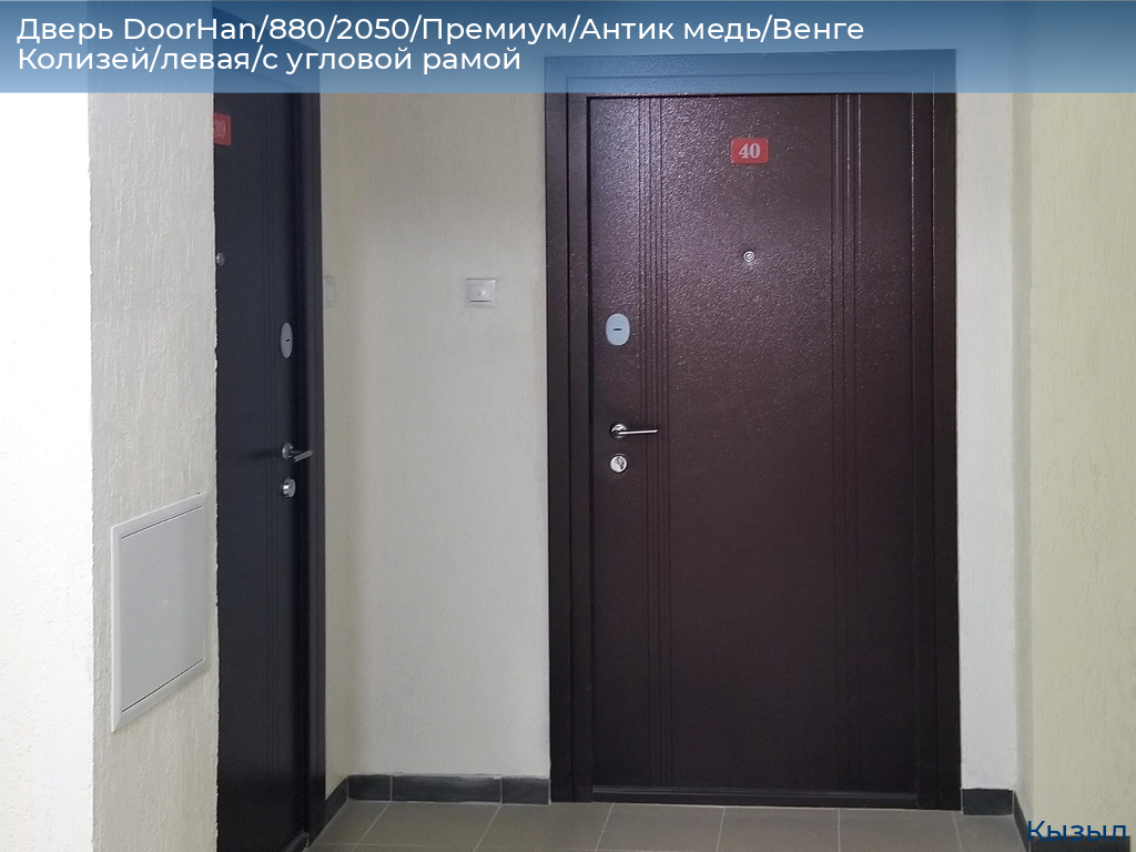 Дверь DoorHan/880/2050/Премиум/Антик медь/Венге Колизей/левая/с угловой рамой, kyzyl.doorhan.ru